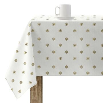 Toalha Resinada Antinódoas Muaré Snowflakes Gold 250 X 140 cm