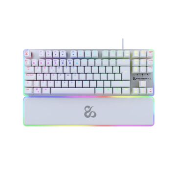 Teclado Gaming Newskill Gungnyr Tkl Pro Ivory Qwerty Espanhol LED Rgb