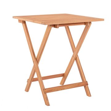 Mesa de Apoio Dobrável Kate 60 X 60 X 72,5 cm Natural Acácia