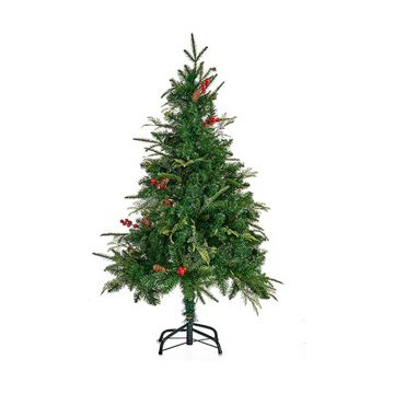 árvore de Natal Vermelho Metal Castanho Verde Plástico (110 X 110 X 210 cm)