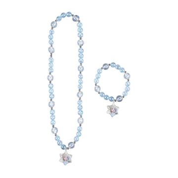 Conjunto Colar e Pulseiras Frozen 2 Peças Azul