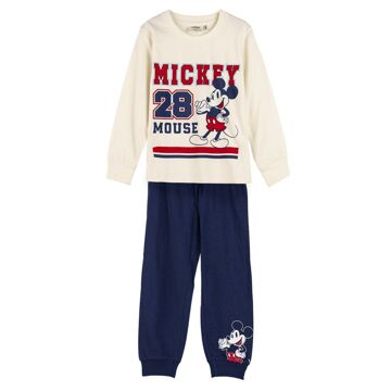 Pijama Infantil Mickey Mouse Bege 6 Anos