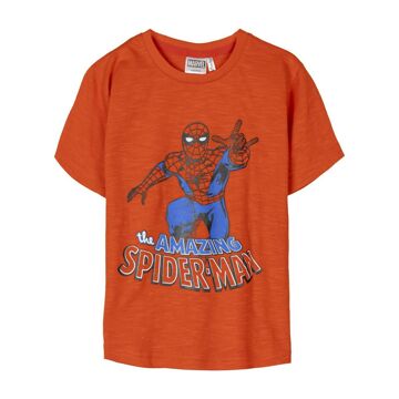 Camisola de Manga Curta Infantil Spider-man Laranja 4 Anos