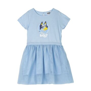 Vestido Bluey Azul Claro 3 Anos