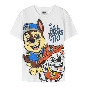 Camisola de Manga Curta Infantil The Paw Patrol Branco 4 Anos