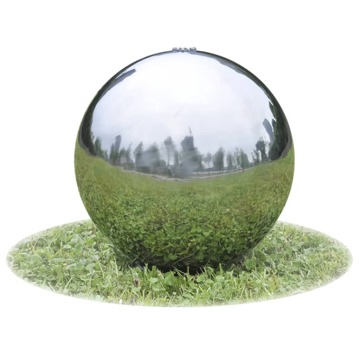 Chafariz de Jardim Esfera com LED Aço Inoxidável 40 cm