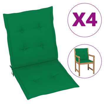 Almofadões Lombares P/ Cadeiras de Jardim 4pcs Oxford Verde