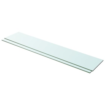 Prateleiras 2 pcs 100x20 cm Vidro Transparente