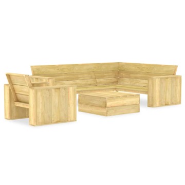 Conjunto Móveis Jardim Madeira de Pinho Impregnada 3 pcs