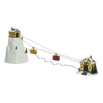 Adorno Natalício Snowy Adventures Leve LED Música Cena Branco Quente 31,5 X 32,5 X 53 cm