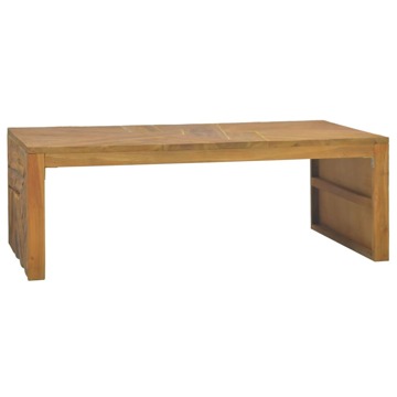 Mesa de Centro Madeira de Teca Maciça 110x60x38 cm Erosão