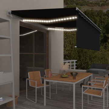 Toldo Automático C/ Estore/led/sensor Vento 4,5x3 M Antracite