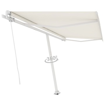 Toldo Retrátil Manual Independente 450x350 cm Cor Creme