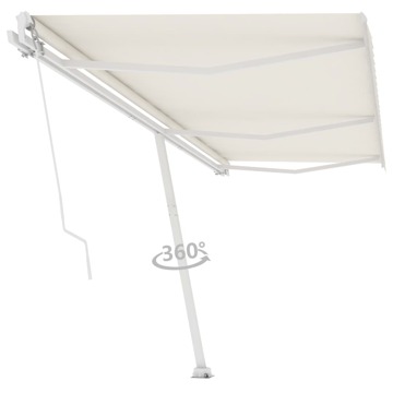 Toldo Retrátil Manual Independente 600x350 cm Cor Creme