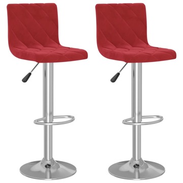 Bancos de Bar 2 pcs Veludo Vermelho Tinto