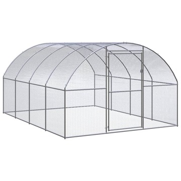 Galinheiro de Exterior 3x4x2 M Aço Galvanizado