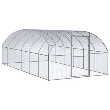 Galinheiro de Exterior 3x6x2 M Aço Galvanizado