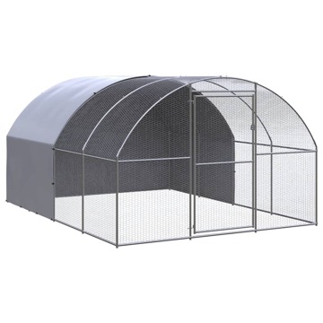 Galinheiro de Exterior 3x4x2 M Aço Galvanizado