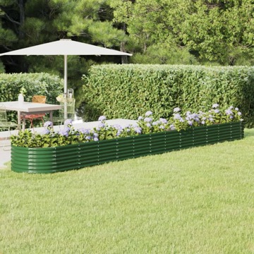 Vaso/floreira de Jardim Aço Revestido a Pó 512x80x36 cm Verde