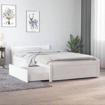 Estrutura Cama com Gavetas 90x190 cm 3FT Single Branco