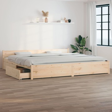 Estrutura de Cama C/ Gavetas 180x200 cm Tamanho 6FT Super King