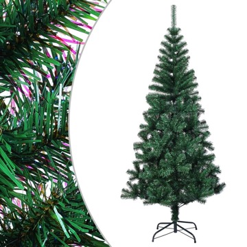 Árvore Natal Artificial C/ Pontas Iridescentes 210 cm Pvc Verde