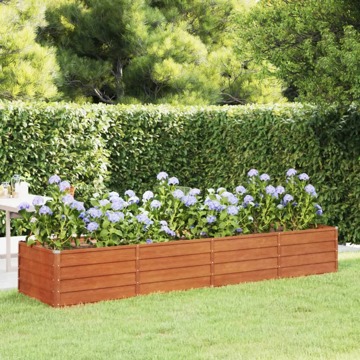 Vaso/floreira de Jardim 320x80x45 cm Aço Corten