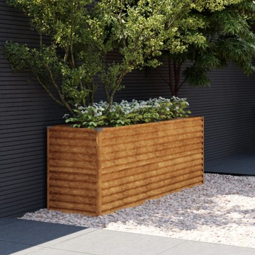 Canteiro Elevado de Jardim 196x50x69 cm Aço Corten