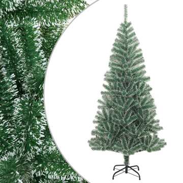 árvore de Natal Artificial C/ Flocos de Neve 210 cm Verde