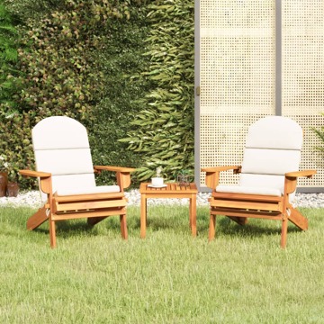 Conjunto Lounge de Jardim Adirondack Acácia Maciça 3 pcs