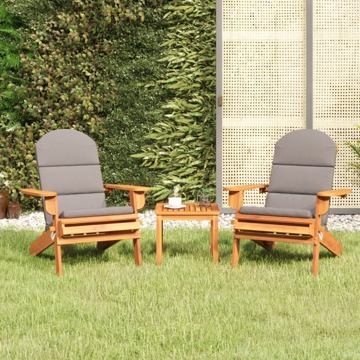 Conjunto Lounge de Jardim Adirondack Acácia Maciça 3 pcs