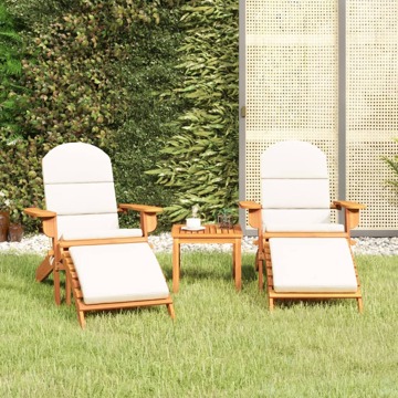 Conjunto Lounge de Jardim Adirondack Acácia Maciça 3 pcs