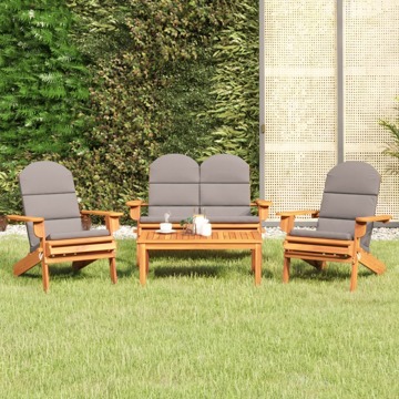 Conjunto Lounge de Jardim Adirondack Acácia Maciça 4 pcs