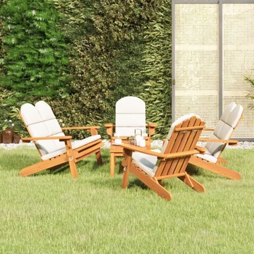 Conjunto Lounge de Jardim Adirondack Acácia Maciça 5 pcs