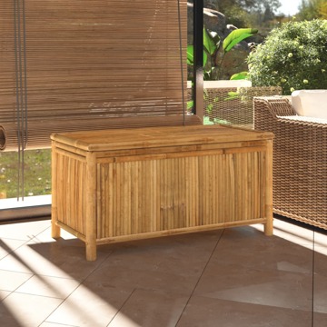 Caixa de Arrumação para Jardim 110x52x55 cm Bambu