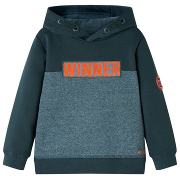 Sweatshirt com Capuz e Estampa Winner Verde-escuro 116