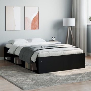 Estrutura Cama de Casal Pequena 120x190 cm Preto