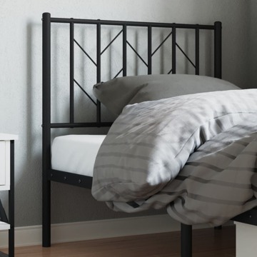 Cabeceira de Cama 80 cm Metal Preto