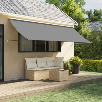 Toldo Retrátil 350x150 cm Tecido e Aço Antracite