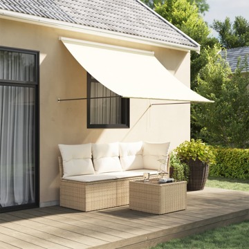 Toldo Retrátil 200x150 cm Tecido e Aço Cor Creme