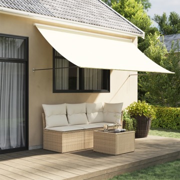 Toldo Retrátil 300x150 cm Tecido e Aço Cor Creme