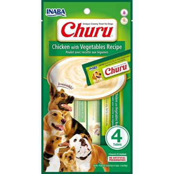 Snack para Cães Inaba EUD615 Frango Vegetal 4 X 14 G