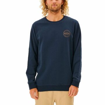 Polar sem Capuz Homem Rip Curl Re Entry Crew Azul Marinho L