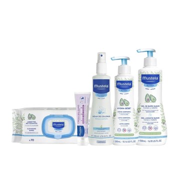 Conjunto de Cosmética Infantil Mustela My Baby Bolsa de Viagem (6 Peças)