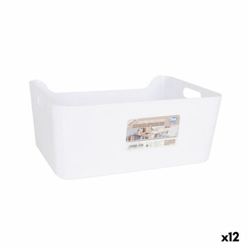 Cesta Multiusos Dem Branco 33 X 24 X 14,5 cm (12 Unidades)