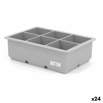 Molde para Cubos de Gelo Quttin Flexível Silicone 16,5 X 10,5 X 5 cm (24 Unidades)