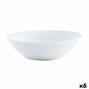 Saladeira Quid Basic Cerâmica Branco (23 cm) (6 Unidades)