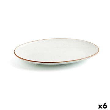 Recipiente de Cozinha Ariane Terra Oval Cerâmica Bege (ø 32 cm) (6 Unidades)