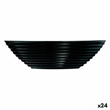 Tigela Luminarc Harena Preto Vidro (16 cm) (24 Unidades)