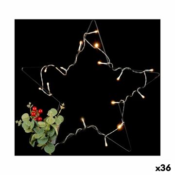 Estrela de Natal Leve LED Vermelho Preto Verde (45 X 45 X 5 cm) (36 Unidades)